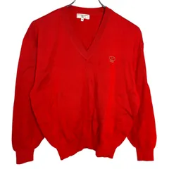 Z1481 valentino garavani バレンティノ ガラバーニ  ニット セーター Ｖネック ゴルフ レッド メンズ 38