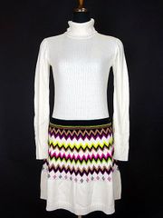 【未使用・新品】Junior GAULTIER (ジュニアゴルチェ) ジグザグフェアアイルニットワンピース