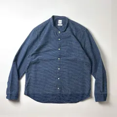 OLD GAP オールドギャップ スタンドカラーシャツ バンドカラーシャツ XL インディゴ ブルー 青 長袖 コットンシャツ カジュアルシャツ トラッド アメカジ メンズ 古着 ヴィンテージ風