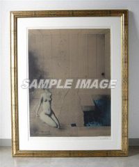 ポール・ヴンダーリッヒ 版画 「So baden die Frauen in Bremen I」【額縁付き】Paul Wunderlich#FA050042