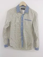 ◇ The DUFFER of St.GEORGE チェック 長袖 シャツ サイズS ホワイト系 ブルー マルチ メンズ P  【中古】 【1210240005904】