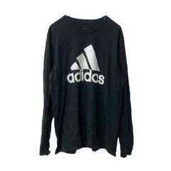 adidas 長袖 ロゴTシャツ L ブラック アディダス プルオーバー パフォーマンスロゴ 古着卸 アメリカ仕入 a705-5879