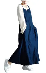 【数量限定】[ゴールドジャパン] 大きいサイズ レディース ワンピース サロペット スカート デニム マーメイド ロング 伸縮 コーデ 秋 春 冬 夏