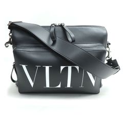 Valentino Garavani ヴァレンティノ・ガラヴァーニ VLTN ショルダーバッグ ブラック B0722WJW メンズ 中古 美品
