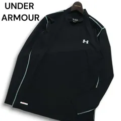 UNDER ARMOUR アンダーアーマー heatgear★ 長袖 モックネック コンプレッション インナー シャツ Sz.XXL メンズ 黒 大きい
