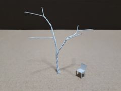 建築模型　添景　樹木(幹のみ)　1/100スケール