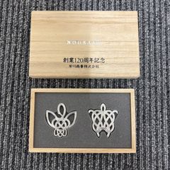 能作 NOUSAKU 箸置き 鶴亀 木箱入 錫100%