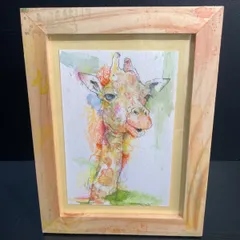 オカピ シマウマ キリン 鹿 原画 アート 絵画 画家 現代アート インテリア