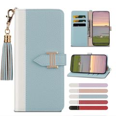 신품 For OPPO A79 5g 케이스 수첩형 오포 A79 케이스 스마트폰 케이스 OPPOA79 수첩형 2색 패치워크 패션 휴대 케이스 지갑형 마그넷 걸쇠 첨부 카드 넣어 수납 스탠드 기능 고급 PU 레더 전면 보호 OPPO A79 5g