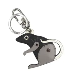 美品 ルイヴィトン M68835 ポルトクレ LV ラット ねずみ モノグラムエクリプス メタル ブラック グレー キーホルダー バッグチャーム 1933 LOUIS VUITTON