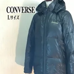 ダウンジャケット　ブラック　フード付き　CONVERSE ALL STAR