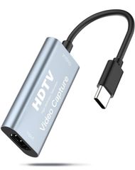 ★Newluck USB-C & HDMI 変換アダプタ キャプチャーボード キャプチャーボード HD画質録画 HD1080P/4Kパススルー機能 HDMI ビデオキャプチャー ゲーム録画/ビデオ録画/ライブ配信用キャプチャー ボード 電源不要 小型軽量