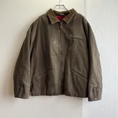 美品⭐️ モンタナジャケット MONTANA JACKET ブルゾン ジップアップ 大きめサイズ オーバーサイズ ビッグシルエット vintage ヴィンテージ ビンテージ 古着 レトロ ウォッシャブル チャコール 毛襟 コーデュロイ襟 刺繍