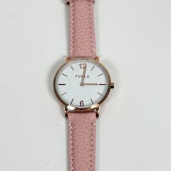 未使用【FURLA フルラ】腕時計 GIADA ジャーダ ピンク ホワイト文字盤 レザーバンド