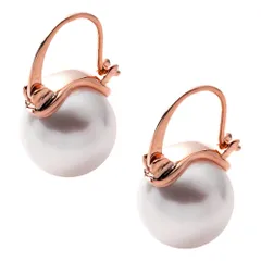 【ピンクゴールド×ピアス】[Cream dot. クリームドット公式] ピアス レディース  フック 金属アレルギー ニッケルフリー 大粒 ビッグパール 大きめ フープ キャッチレス 開閉式 大人 シンプル 