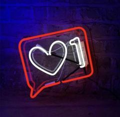 オーダーメイド　ハート＆いいね風 ネオンライト ネオン管　LED オリジナル