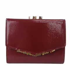 サマンサタバサプチチョイス Samantha Thavasa Petit Choice 美品 財布 三つ折り がま口 ロゴ プレート 赤 レッド ウォレット
