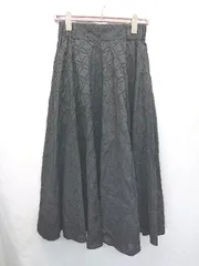 ◇ 未使用 Θ アパートバイ ローリーズ 花柄 刺繡 ロング丈 フレア スカート サイズF ブラック系 レディース E  【1507100009425】