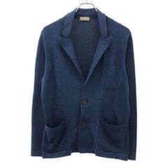 cruciani クルチアーニ ストレッチコットンニット2Bジャケット  ブルー 46