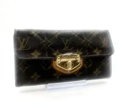 ■鑑定済み■LOUIS VUITTON ルイヴィトン　モノグラム  ポルトフォイユサラ　エトワール　長財布　キルティング加工モノグラムPVCトワル地×レザー　ブラウン　ゴールド金具　ターンロック　フランス製　刻印あり　2009年製