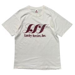 USA製 90s 古着 FRUIT OF THE LOOM Tシャツ ヴィンテージ 文字 筆記体 アルファベット ロゴ 企業 シングルステッチ 白 ホワイト Lサイズ