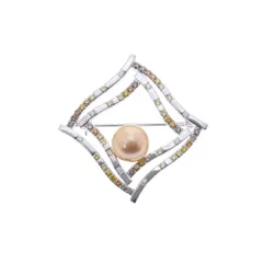 最終値下げミキモMIKIMOTO パールブローチ　シルバーブローチ　箱付　真珠 ブローチ/コサージュ 格安買取 相場
