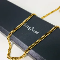 S【未使用】Crazy Angel クレイジーエンジェル 6面喜平ネックレス ステンレス メンズアクセサリー