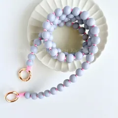 HAKU☆1本タイプ☆ウッド ビーズ スマホ ショルダー ストラップ 軽量 天然 木 製 ウォレット チェーン キーチェーン バッグ チェーン キーホルダー 携帯 ショルダー 斜め掛け 木のビーズ ストラップ メガネストラップ ペット リード KASUGAR