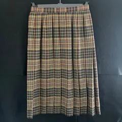 T2 【美品】9号 leilian レリアン チェック プリーツ スカート 秋冬 レディース Italy イタリア製 T25101012