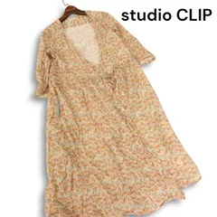 studio CLIP スタジオクリップ 春夏★ 花柄 フラワー ラップ ロング カーディガン ガウン 羽織 Sz.F レディース