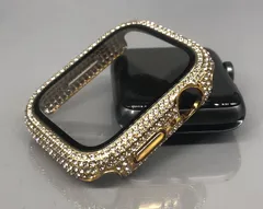 GimelZayin 保護 高級glass ケース メッキ　キラキラ　ゴールド アップルウォッチ  4 5 6 7 8 9 se メンズ レディース 40mm 41mm 44mm 45mm Apple Watch カバー
