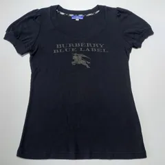 バーバリー ブルーレーベル Ｔシャツ ホースロゴ 黒 38サイズ ブラック Burberry