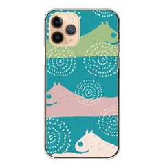 iPhone12 Pro Max ケース カバー アイフォン12 プロマックス スマホケース ハードケース カピバラ 北欧柄 カラフル 動物 おしゃれ かわいい 人気 透明 クリア カラー05