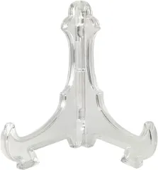 【送料込み 新品 】>1個 S4 透明(直径14cm～18cmのお皿用)< わにぞう S4皿立て （14cm~18cm程度のお皿用）A5横置き可 額立て イーゼル 写真立て 遺影額スタンド パネルスタンド 日本製(S4 透明 1個)