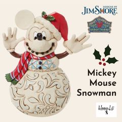 ジムショア クリスマス ミッキーマウス スノーマン ディズニー おしゃれ グッズ フィギュア 雪だるま インテリア アンティーク Mickey Mouse Snowman ディズニートラディション JIM SHORE 正規輸入品 プレゼント ギフト 飾り