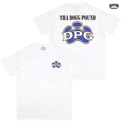 DEATH ROW RECORDS × THA DOGG POUND DPG DIAMOND PAW Tシャツ【WHITE】 (L・XL・2XL)(デスロウレコード DPG ザドッグパウンド SNOOP DOGG スヌープドッグ DAZ KURUPT 半袖 )