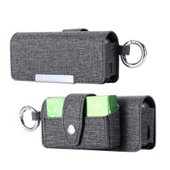 【人気商品】対応IQOS ILUMA PRIME用のケース(アイコスイルマ プライム) 対応ケースー革コンパクトアイコスデュオポーチ小さいマグネット式ブランド電子たばこカバー本体ヒートスティック全部収納ホルダー 対応 (GREY)