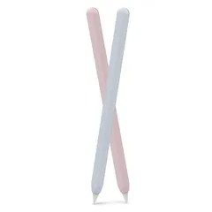 【在庫セール】AhaStyle 超薄型 Apple Pencil 2 シリコン保護ケース Apple Pencil 第二世代のみに適用 二本セット (水色，ピンク)