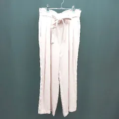 ◇ ZARA BASIC バックウエストゴム ハイウエスト 透け感あり ストレートパンツ サイズS ライトピンク レディース E  【1308160038444】