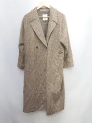 ◇ ROPE PICNIC ロ チェック ウール混 秋冬 長袖 チェスターコート サイズ38 ブラウン ブラック ベージュ レディース P  【1402080013649】