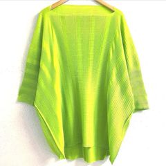 PLEATS PLEASE 蛍光イエローチュニック - メルカリ