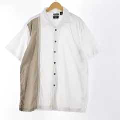haggar ツートン 半袖 オープンカラー リネン×レーヨン シャツ ボックスシャツ メンズXL /eaa335217haggar特徴