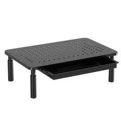 MST003CT 耐荷重20㎏ 工具不要 文具収納 卓上収納 有孔ボード 姿勢改善 パソコンスタンド 滑り止めマット付き 高さ調整可能 ディスプレイ台 机上タック PCスタンド 引き出し付き机上台 モニター台