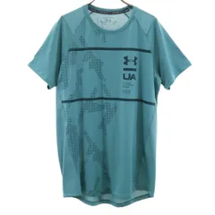 UNDER ARMOUR アンダーアーマー トレーニング 半袖 メッシュ切替 Tシャツ XL グリーン系 メンズ 古着