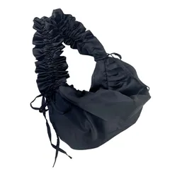 [Lapimou] フリルバッグ トートバッグ 手提げバッグ ハンドバッグ バッグ ワンショルダー トート フリル レディース a4 大きめ 大容量 人気 おしゃれ かわいい (ブラック) [ブラック]