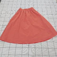 ◇ Θ Reflect リフレクト シンプル 無地 膝下丈 フレア スカート サイズ9 オレンジ系 レディース E  【1509300013875】
