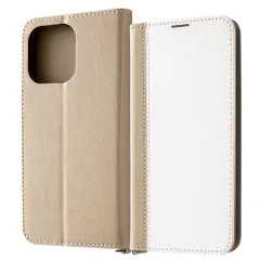 【次回入荷予定無し】Max Pro ケース 耐衝撃 15 手帳型 iPhone レザーケース Noble イングレム ホワイト/トープ