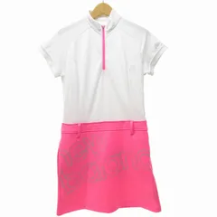 ニューバランス NEW BALANCE golf 22SS 美品 ワンピース スカート ゴルフウエア 012-2124501 ピンク×ホワイト 1 約S