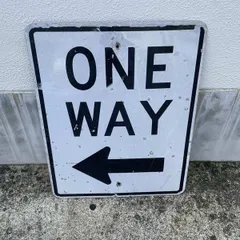 ヴィンテージ 看板 [HR-9] ONE WAY 一方通行 ストリートサイン