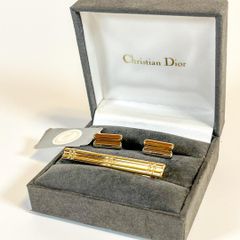 美品 Christian Dior　カフリンクス タイピン セット 箱 848